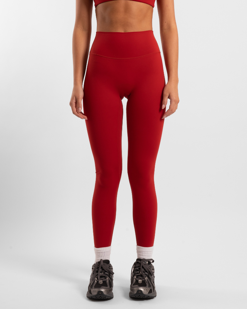 Not Your Basic Leggings - Cherry Red (Invisible Scrunch)