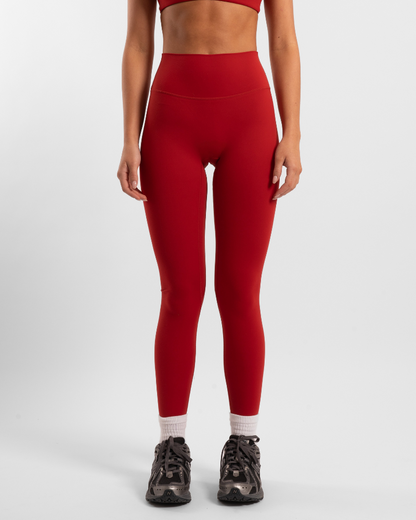 Not Your Basic Leggings - Cherry Red (Invisible Scrunch)