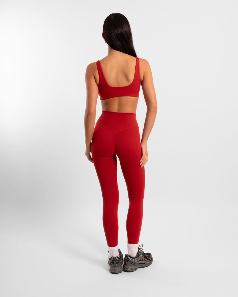 Not Your Basic Leggings - Cherry Red (Invisible Scrunch)